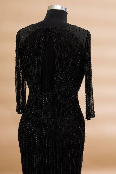 Buy Sharnita Nandwana Black Embellished Gown Online at Aza Fashions Buy_Sharnita Nandwana_Black Embellished Gown_Online_at_Aza_Fashions