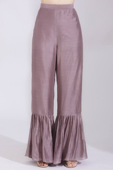 Buy Parul And Preyanka Multi Color Silk Chanderi Round Kurta Sharara Set Online at Aza Fashions Buy_Parul And Preyanka_Multi Color Silk Chanderi Round Kurta Sharara Set _Online_at_Aza_Fashions