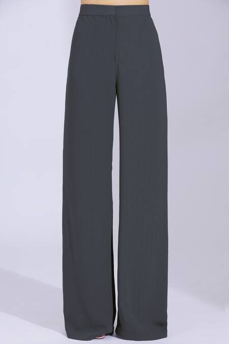 Shop Parul And Preyanka Blue Crepe Round Embroidered Pant Set Online at Aza Fashions Shop_Parul And Preyanka_Blue Crepe Round Embroidered Pant Set _Online_at_Aza_Fashions