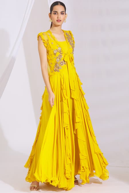 Aksh Ruffle Anarkali with Jacket 