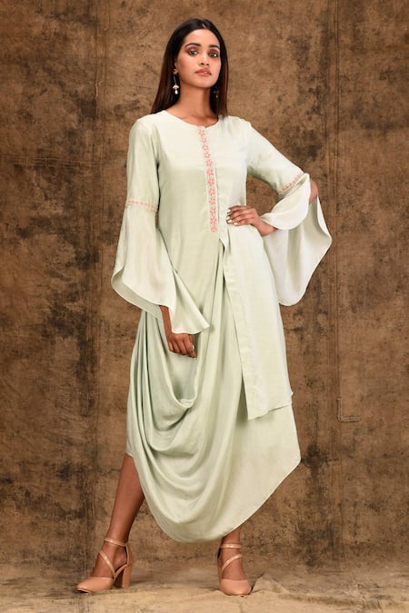 Aariyana Couture Draped Tunic Dress 