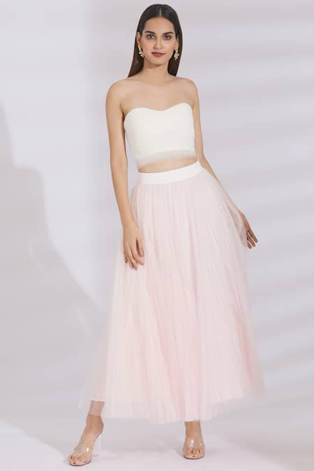 Pink tulle hotsell flared skirt