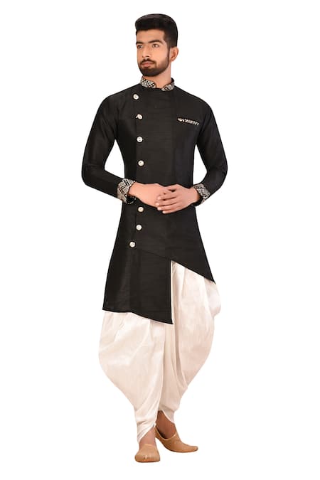 Arihant Rai Sinha Raw Silk Kurta & Dhoti Pant Set 