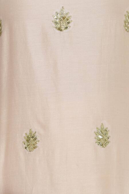 Neha Khullar_Pink Embroidery Round Gota And Sequin Kurta Sharara Set _at_Aza_Fashions