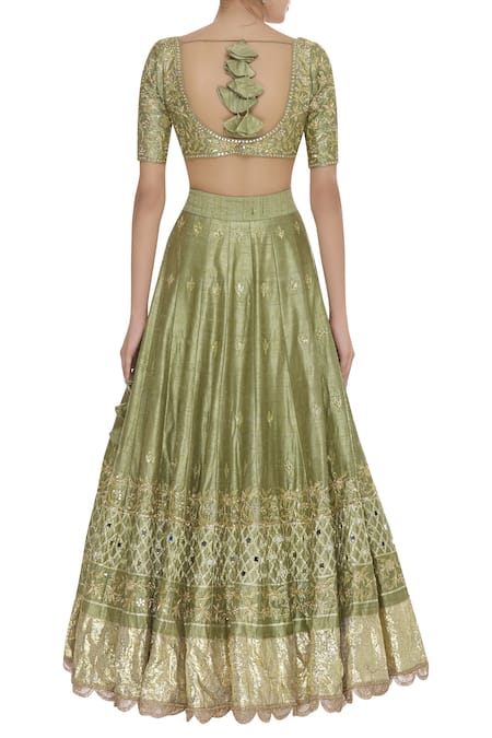 Neha Khullar Sequin & dabka embroidered lehenga set 