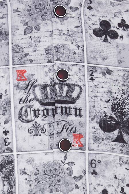 Nautanky_Black Snake Vintage Card Digital Printed Bundi _at_Aza_Fashions