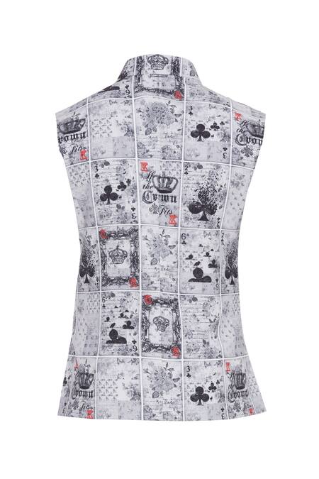 Shop_Nautanky_Black Snake Vintage Card Digital Printed Bundi _Online_at_Aza_Fashions