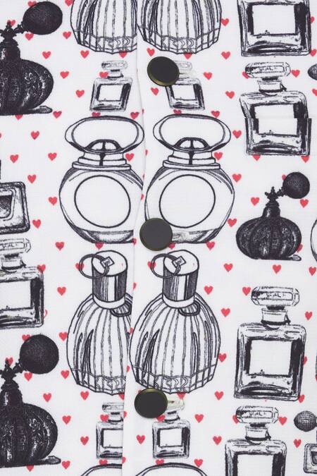 Nautanky_Black Snake Perfume Bottle Digital Printed Nehru Jacket  _at_Aza_Fashions