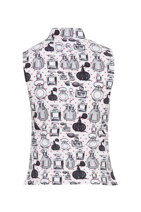 Shop_Nautanky_Black Snake Perfume Bottle Digital Printed Nehru Jacket  _Online_at_Aza_Fashions