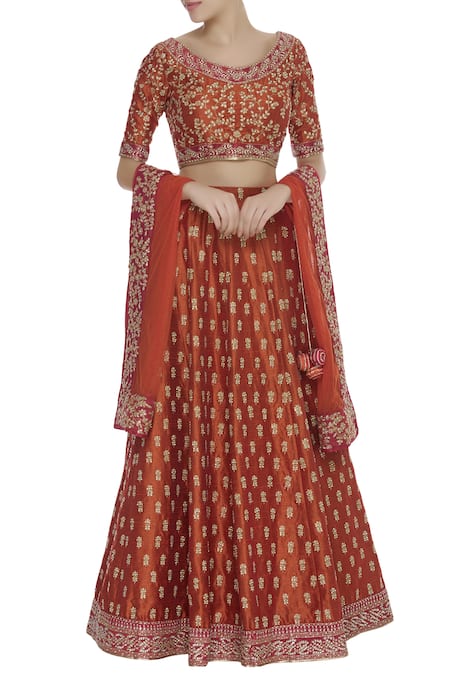 Vandana Sethi Embroidered Bridal Lehenga Set 