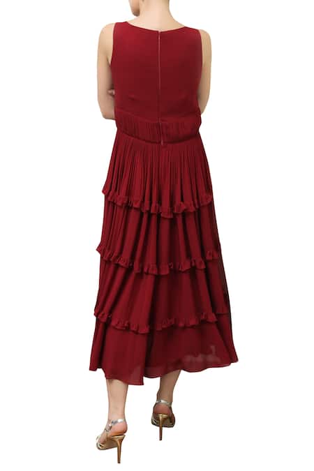 Swatee Singh Tiered Midi Dress 