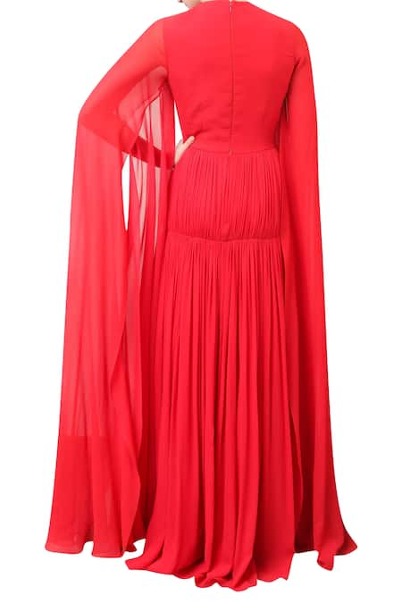 Swatee Singh Pleated Slit Gown  