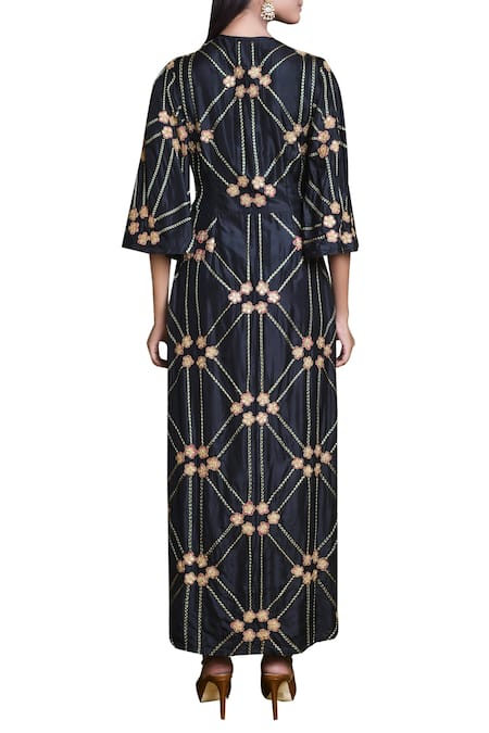 Swati Vijaivargie Silk Embroidered Dress  