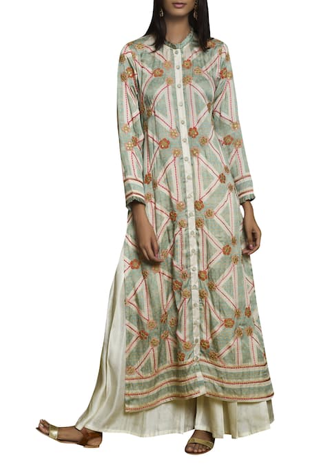 Swati Vijaivargie Embroidered Long Kurta  