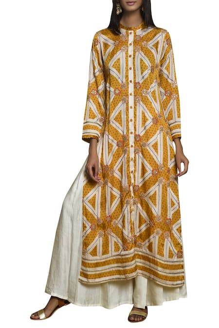 Swati Vijaivargie Embroidered Long Kurta  