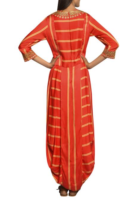 Swati Vijaivargie Embroidered Draped Dress 