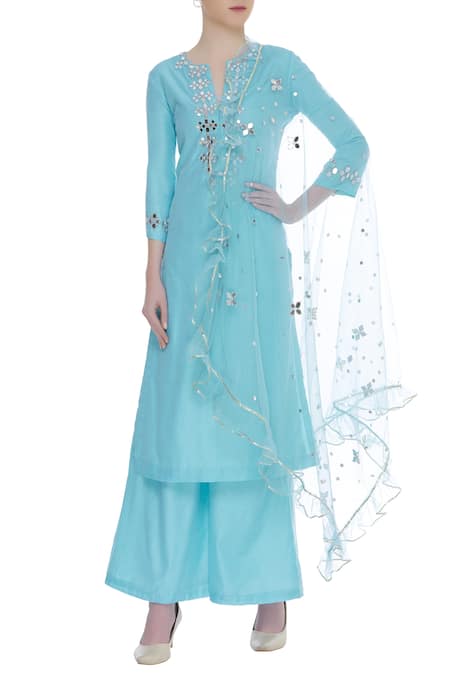 Preeti S Kapoor Chanderi Kurta Set 