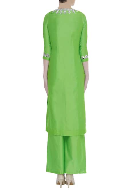 Preeti S Kapoor Embroidered Kurta Palazzo Set 