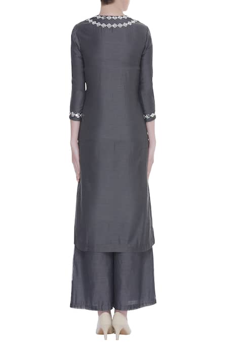 Preeti S Kapoor Embroidered Kurta Palazzo Set 