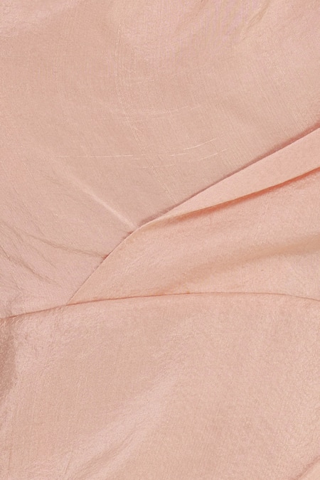 Tisha Saksena_Pink Open Draped Tunic With Embroidered Cape _at_Aza_Fashions