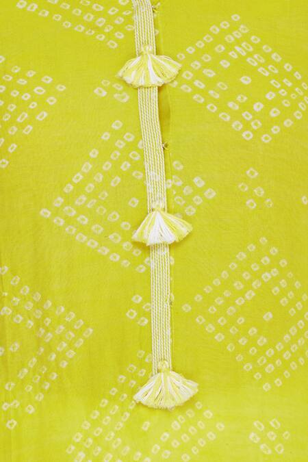 Anjul Bhandari Yellow Hand Woven Kurta With Palazzos at Aza Fashions Anjul Bhandari_Yellow Hand Woven Kurta With Palazzos_at_Aza_Fashions