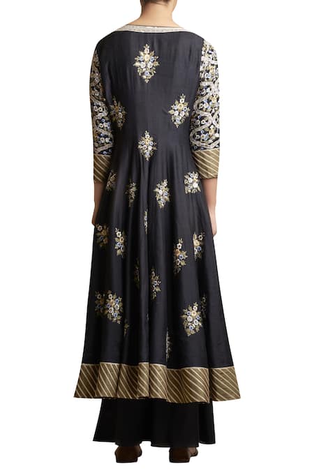 Sue Mue Embroidered Kalidar Jacket Palazzo Set 