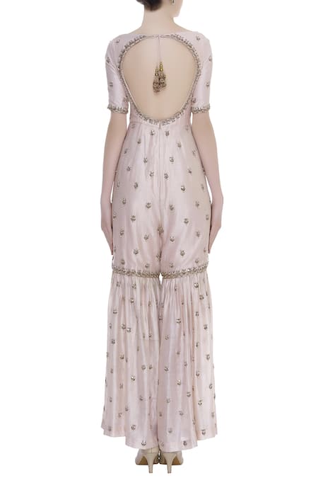 Rajat K Tangri Booti hand embroidered jumpsuit sharara with dupatta 