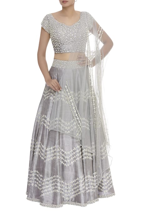 J by Jannat Bead Embroidered Lehenga Set  
