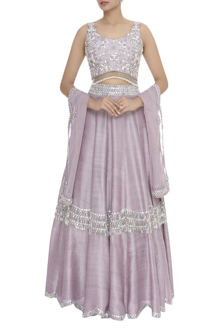 J By Jannat 3D Flower Embroidered Lehenga Set  