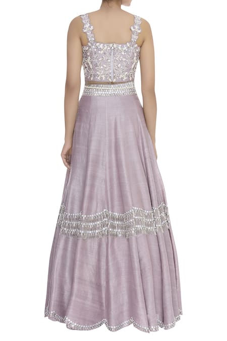 J By Jannat 3D Flower Embroidered Lehenga Set  