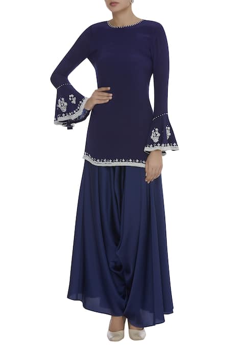 J By Jannat Embroidered Kurta With Drape Pants  