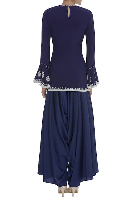 J By Jannat Embroidered Kurta With Drape Pants  