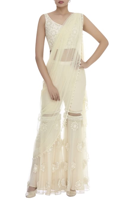 J By Jannat Sequin Embroidered Kurta Sharara Set  