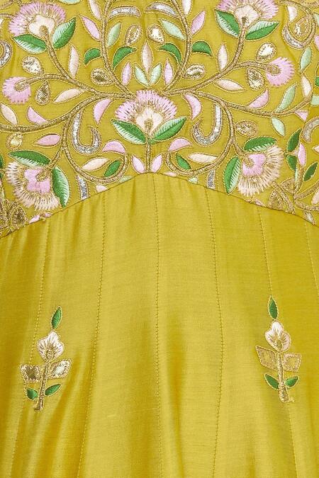 Tamanna Punjabi Kapoor_Blue Embroidered Anarkali Kurta With Gota Work Dupatta And Churidar_at_Aza_Fashions