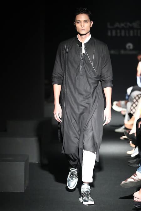 Antar Agni Overlap Asymmetrical Kurta 