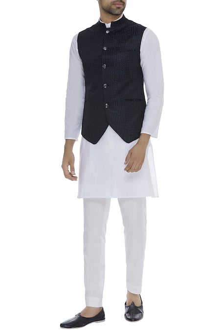 Buy Navy Blue Ethnic Suit Sets for Men by Dethnic Online | Ajio.com