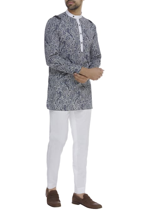 Vikram Bajaj Paisley Printed Kurta With Pant 