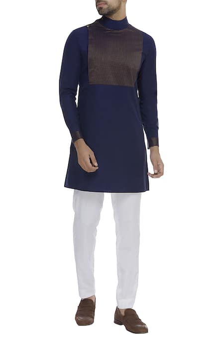 Vikram Bajaj Paneled Kurta With Pant 