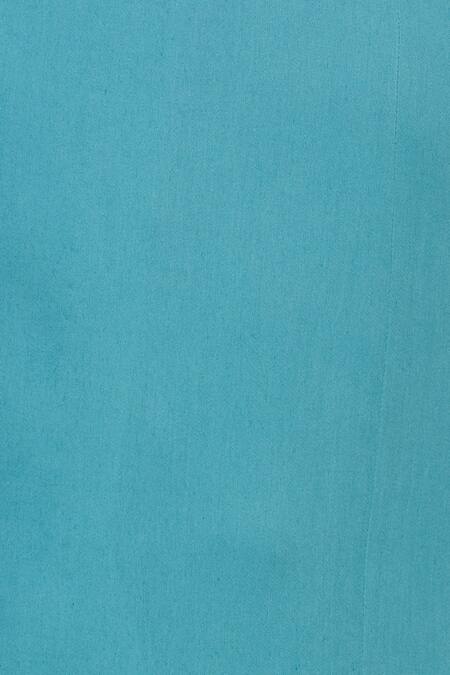 Dhruv Vaish_Blue Draped Asymmetric Kurta_at_Aza_Fashions