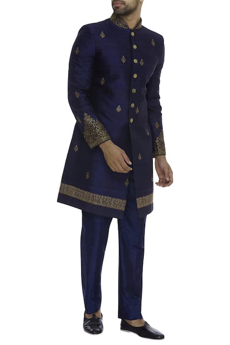 Vanshik Hand Embroidered Sherwani With Pant 