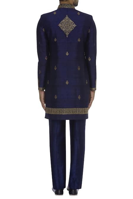 Vanshik Hand Embroidered Sherwani With Pant 