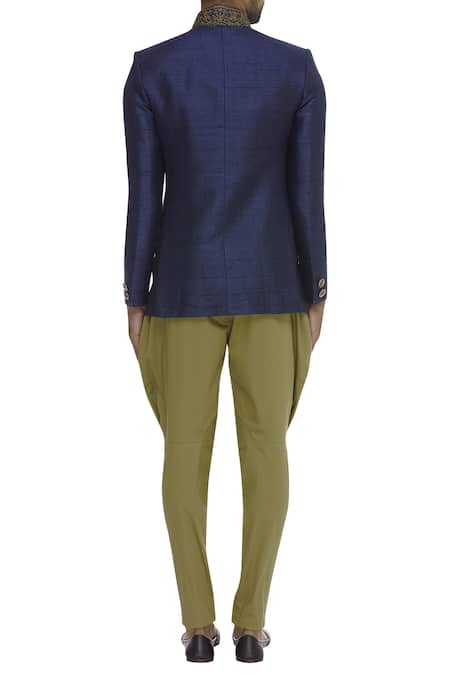 Vanshik Zari Embroidered Bandhgala With Trouser 