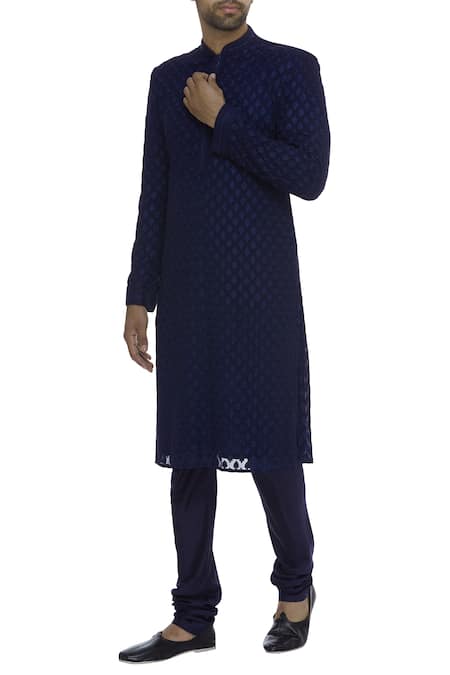 Vanshik Resham Embroidered Kurta With Churidar 