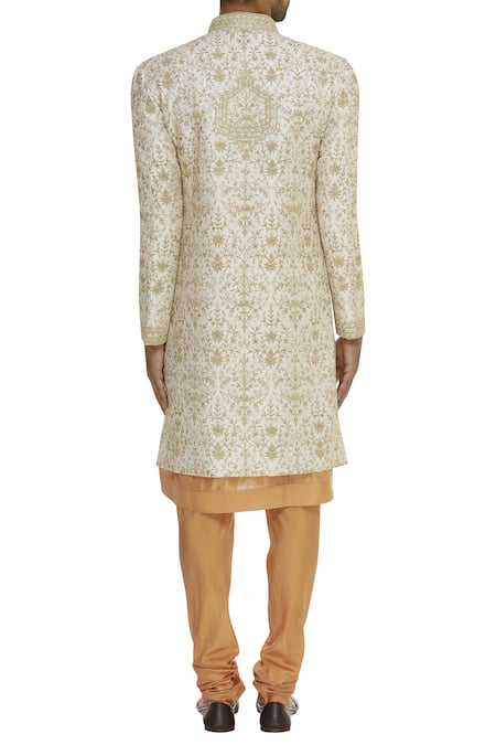 Vanshik Floral Embroidered Sherwani Set 