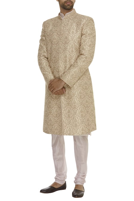 Vanshik Floral Jaal Embroidered Sherwani Set 