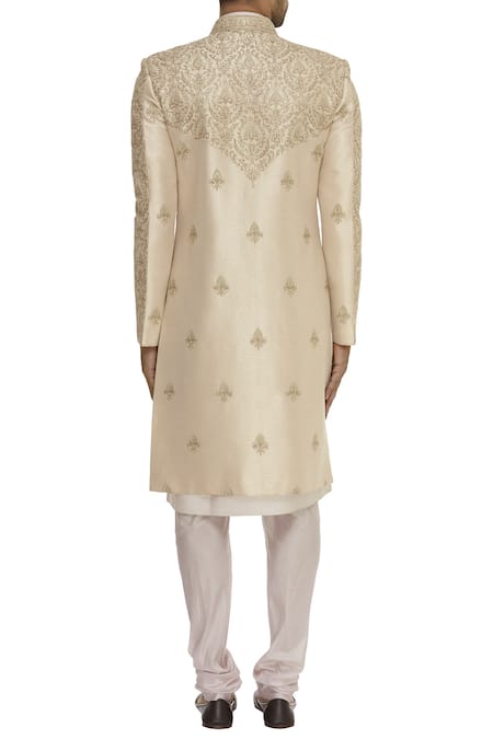 Vanshik Floral Jaal Embroidered Sherwani Set 