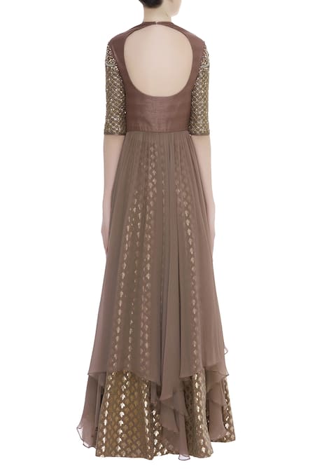 Nidhika Shekhar Cutout Back Kurta With Lehenga & Dupatta  