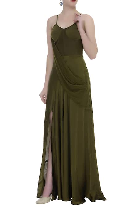 Deme By Gabriella Draped Gown 