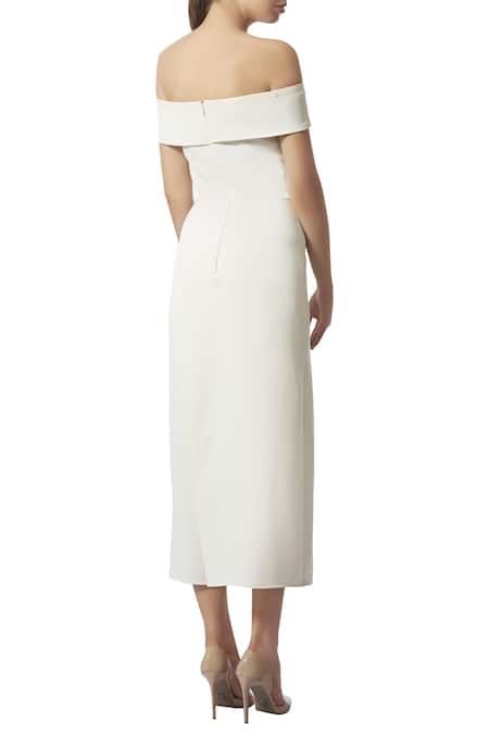 Limerick By Abirr N' Nanki Off Shoulder Draped Jumpsuit 