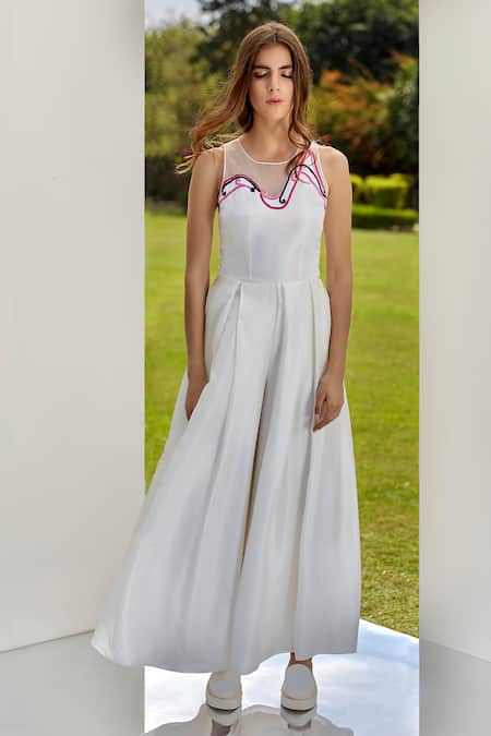 Limerick By Abirr N' Nanki Dori embroidered pleated jumpsuit 